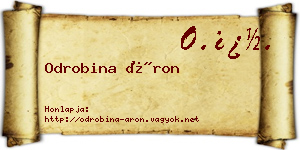 Odrobina Áron névjegykártya