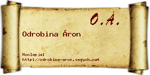 Odrobina Áron névjegykártya