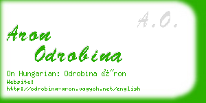 aron odrobina business card